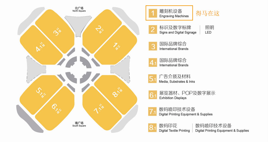 2019上海廣印展展館分布